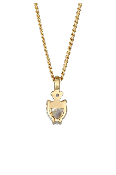 ELLI Náhrdelník dámský přívěsek srdce Love Bond červená s krystaly ve stříbře 925 pozlacené