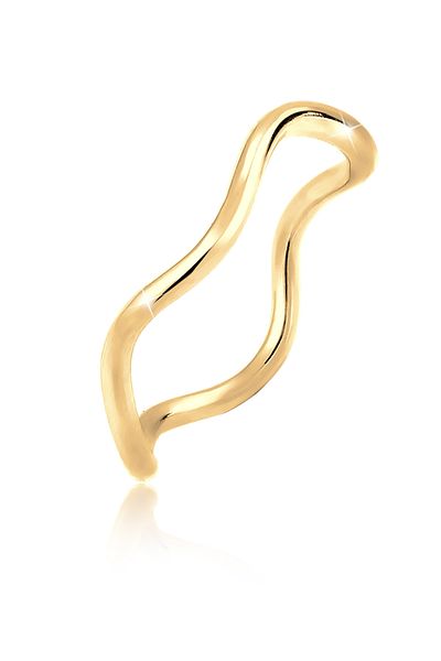ELLI Ring Ladies Waves Minimal Geo Trend In 925 Sterling Silver