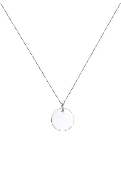 ELLI Colier Dama Pandantiv Placa Basic Din Argint Sterling 925