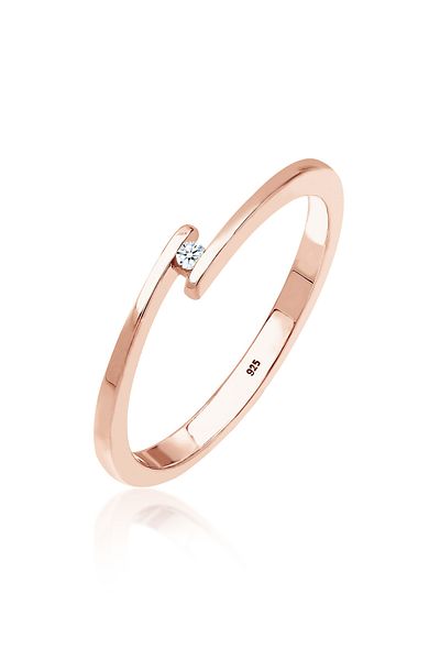 ELLI Inel din argint 925 - design cu diamante