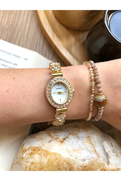 Coliseum Vintage Stone Retro Gold Women's Wristwatch