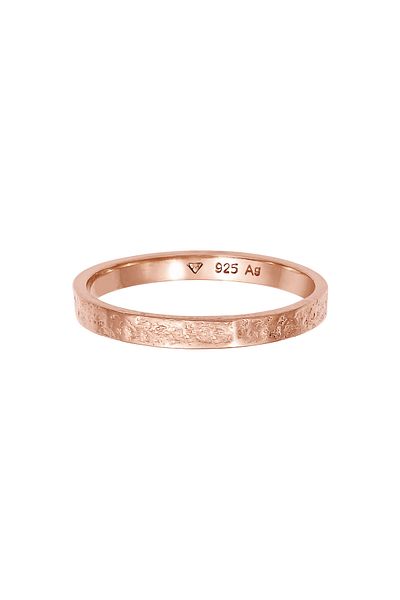 ELLI Ring aus 925er-Sterlingsilber – Damen-Band-Partner-Ring in Basic-Bio-Optik