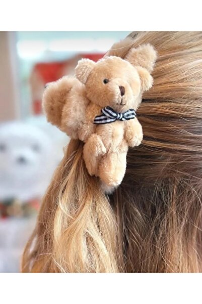 MutluBiDünya Vintage Ayıcıklı Peluş Mandal Toka