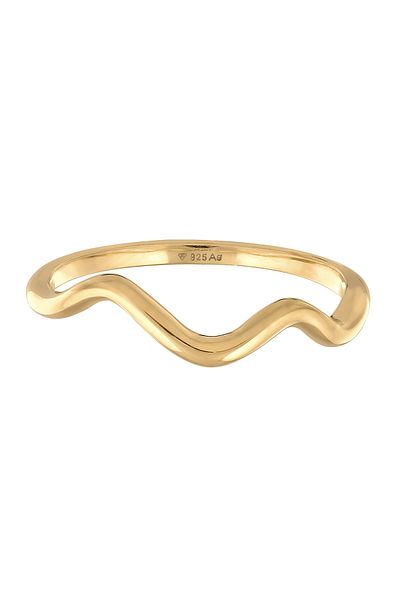 ELLI Minimal Geo Trend 925 Sterling Silver Prsten - Dámské vlny