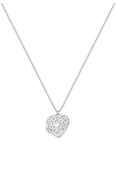 ELLI Halskette Herz Medaillon Verspielt 925 Sterling Silber