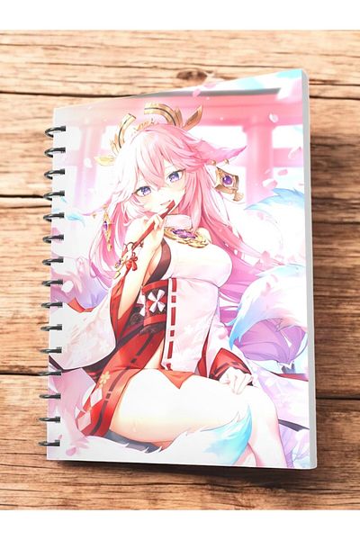 nihonwosekai Yae Miko Genshin A5 Boy Anime Notebook 50 Sheets