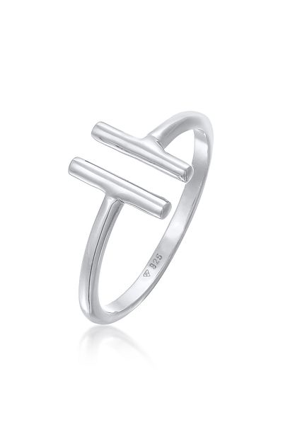 ELLI Ring Damen Geo Stab Trend Offen Aus 925 Sterling Silber