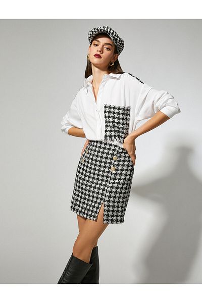 Koton Oversize Shirt with Pocket Detail