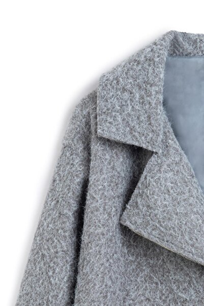 praye Gray Stamp Jacket - Wool Effect