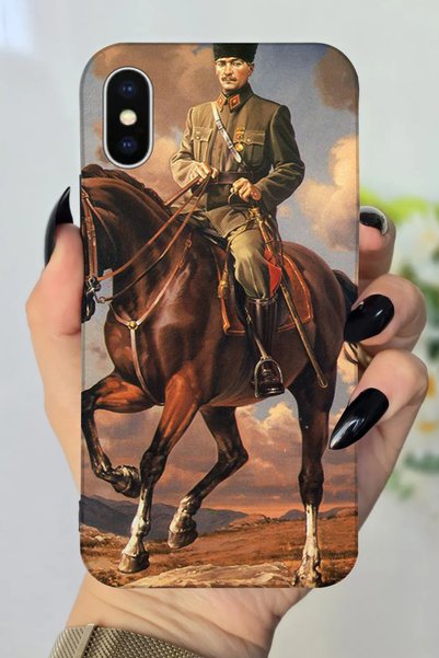 Snacase Apple iPhone XS Compatible Ataturk Patterned Hd Printed Silicone Case