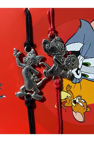 PEMPERİ Tom and Jerry 2-Piece Friendship Bracelet Lover Adjustable Rope Bracelet Best Friends Friendship Bracelet