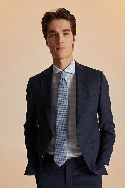 W Collection BEYAZ MAVİ KLASİK GÖMLEK