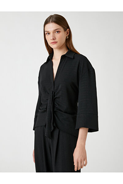 Koton Halenka Kimono Look s detailem kravaty