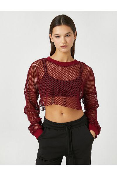Koton Sport-Sweatshirt mit Mesh-Fensterdetail