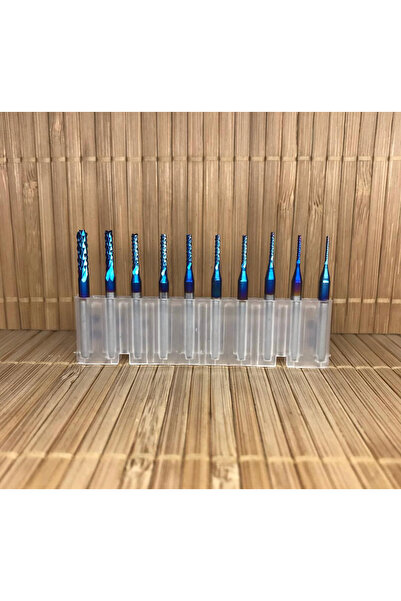 BGA Dremel Geleneksel Gravür Makinesi Cnc Mavi Rodyum Karbür Freze Seti 08/3.0mm