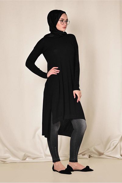 Alvina Silvery Tunic with Side Slips 4523