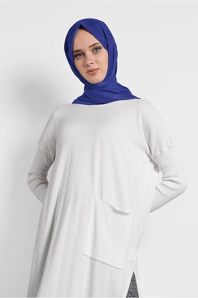Alvina Knitting Tunic with Side Slips 4134