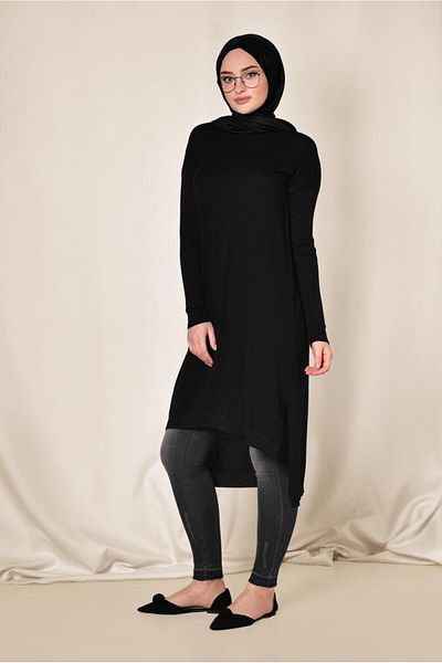 Alvina Silvery Tunic with Side Slips 4523
