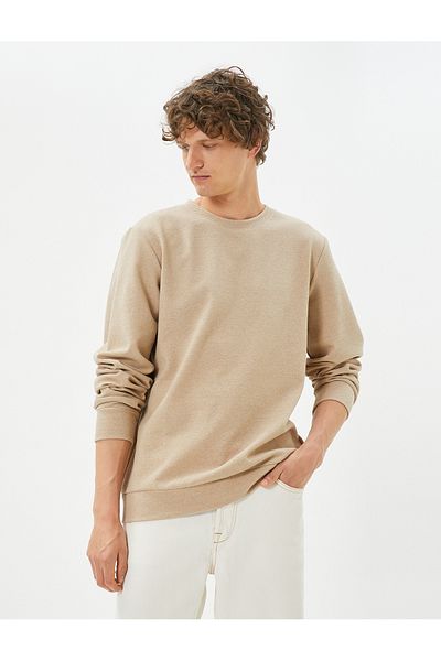 Koton Basic Sweater Crew Neck Textured Long Sleeve