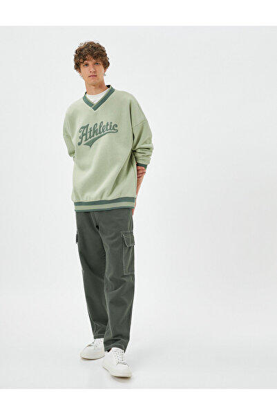 Koton Ανδρικό πράσινο φούτερ