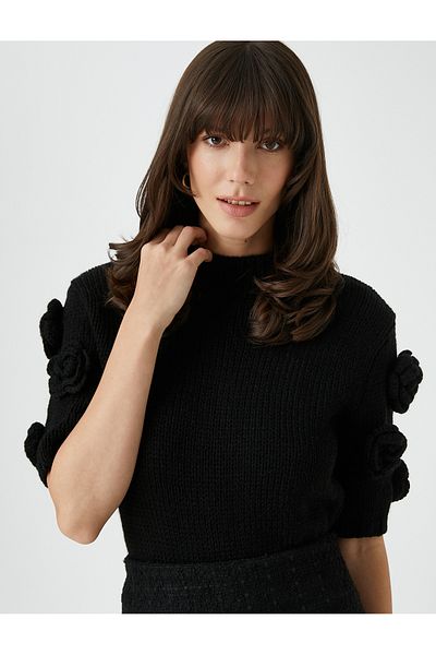 Koton Flower Detailed Knitted Sweater