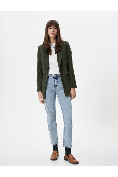 Koton Blugi cu talie înaltă Skinny Straight Leg Stretchy - Blugi Eve Slim