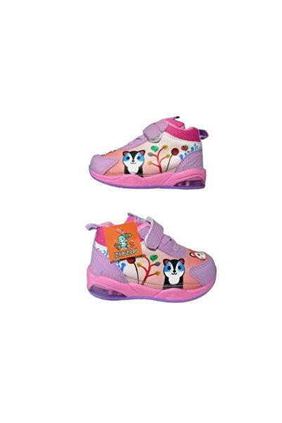 zıpzıp حذاء رياضي كاجوال بنعل لتقويم العظام مضاء باللون الوردي للفتيات من ZIPZIP