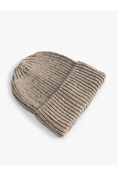 Koton Knitted Beret with Melted Fold Detail