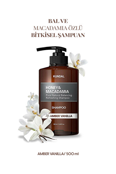 Kundal Kırılma Karşıtı Besleyici Bakım Şampuanı KUNDAL Honey & Macadamia Nature Shampoo 500ml Amber Vanilla