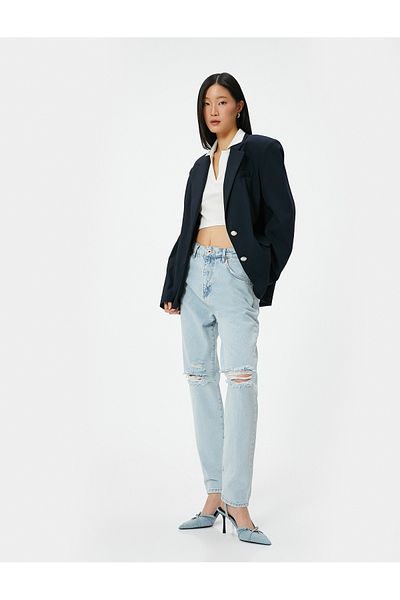 Koton Entspannt geschnittene High Waist Jeans - Mom Jeans