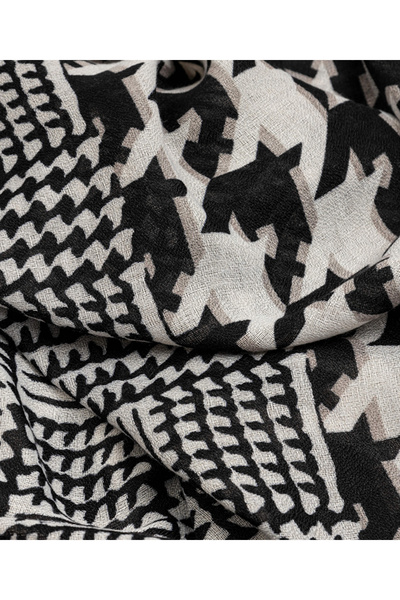 İpekyol Houndstooth Patterned Shawl