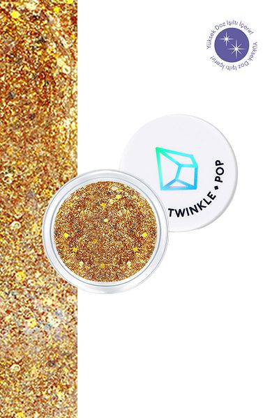 Twinkle Pop Gel Twinkle Pop Jellyglitter with Intense Sim Content for Multi-Purpose Use( # 6 Bronze Banzzak