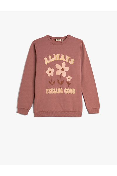Koton Langärmliges, bedrucktes Sweatshirt mit Rundhalsausschnitt