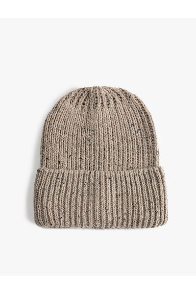 Koton Knitted Beret with Melted Fold Detail