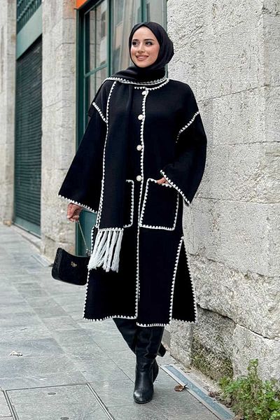 Bym Fashion Μαύρη Πλεκτή Ζακέτα - Μοντέλο 12156