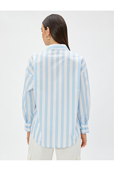 Koton Oversize popelínová košile s detailem do kapsy