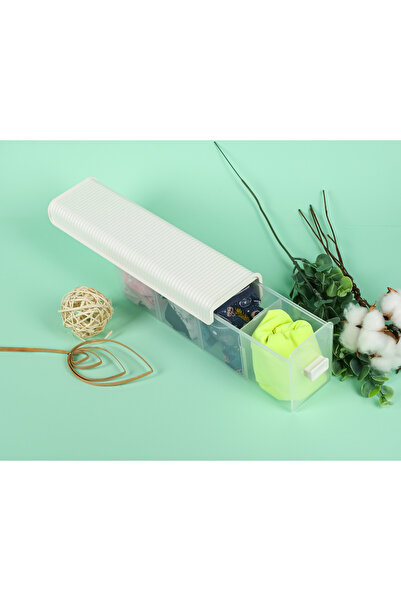 QEN PLASTİK -Tekli Beyaz çok Amaçlı Dolap/çekmece Içi Düzenleyici - Sürgülü K...