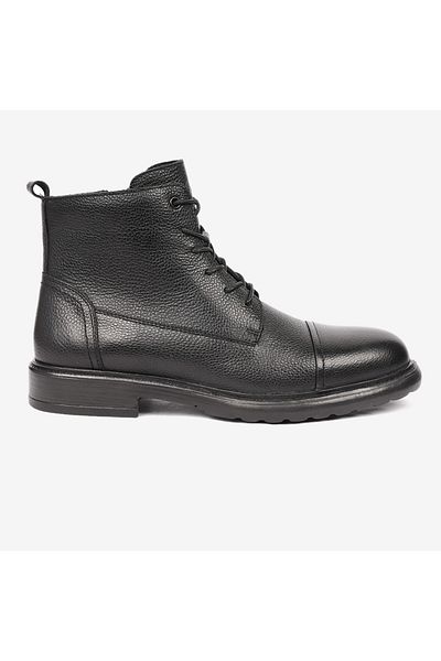 Greyder Ανδρικές μαύρες μπότες casual από γνήσιο δέρμα 4K1UB17970