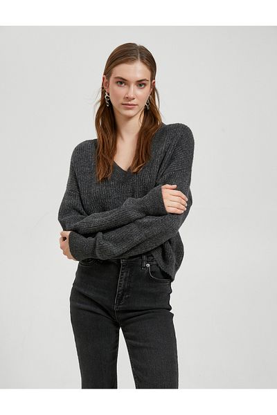 Koton Basic V-Neck Knitwear Sweater Acrylic