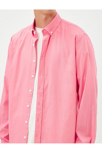 Koton Basic Shirt Classic Collar Buttoned Cotton