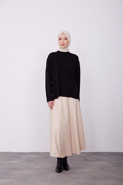 Armine Μαύρο πουλόβερ - 23kd9007 Μοντέλο