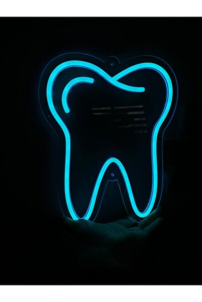 Neonite 'DİŞ' Işıklı Neon Led Dekoratif Duvar Yazısı Tabelası (23X29CM)