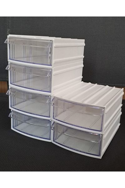 Depolife Transparent Organizer Box with Drawers 6 Boxes Dremel Engraving Bead Jewelry Storage Box Organizer
