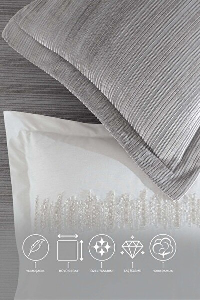 Elart Luxury Çeyiz Paketi Gri 11 Parça