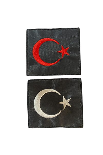 DOĞAN ASKERİ MALZEME Bayrak Kol Peç & Arma 2 Adet Cırtlı