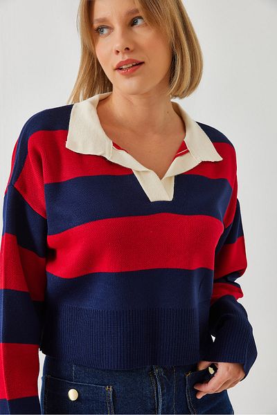 Bianco Lucci Women's Polo Neck Knitwear Sweater 5684 60261026