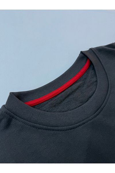 ekis collection Φούτερ με λαιμόκοψη μεγάλου μεγέθους μπορντό
