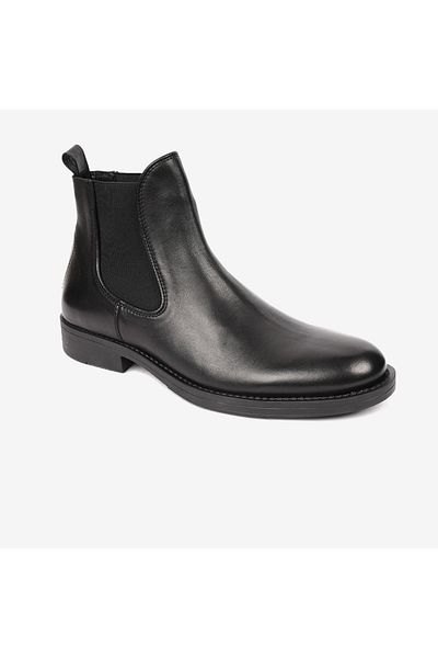 Greyder Men's Black Genuine Leather Chelsea Boots 4K1Ob17900