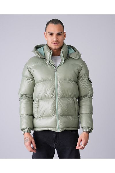 İkao Hooded Shiny Puffer Jacket