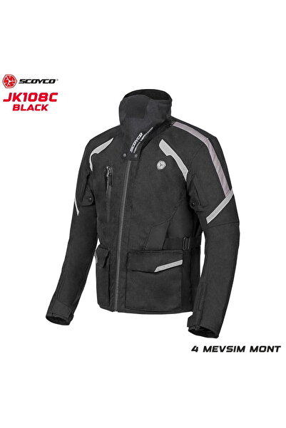 Scoyco JK108C 4 Mevsim Motosiklet Montu (Siyah)